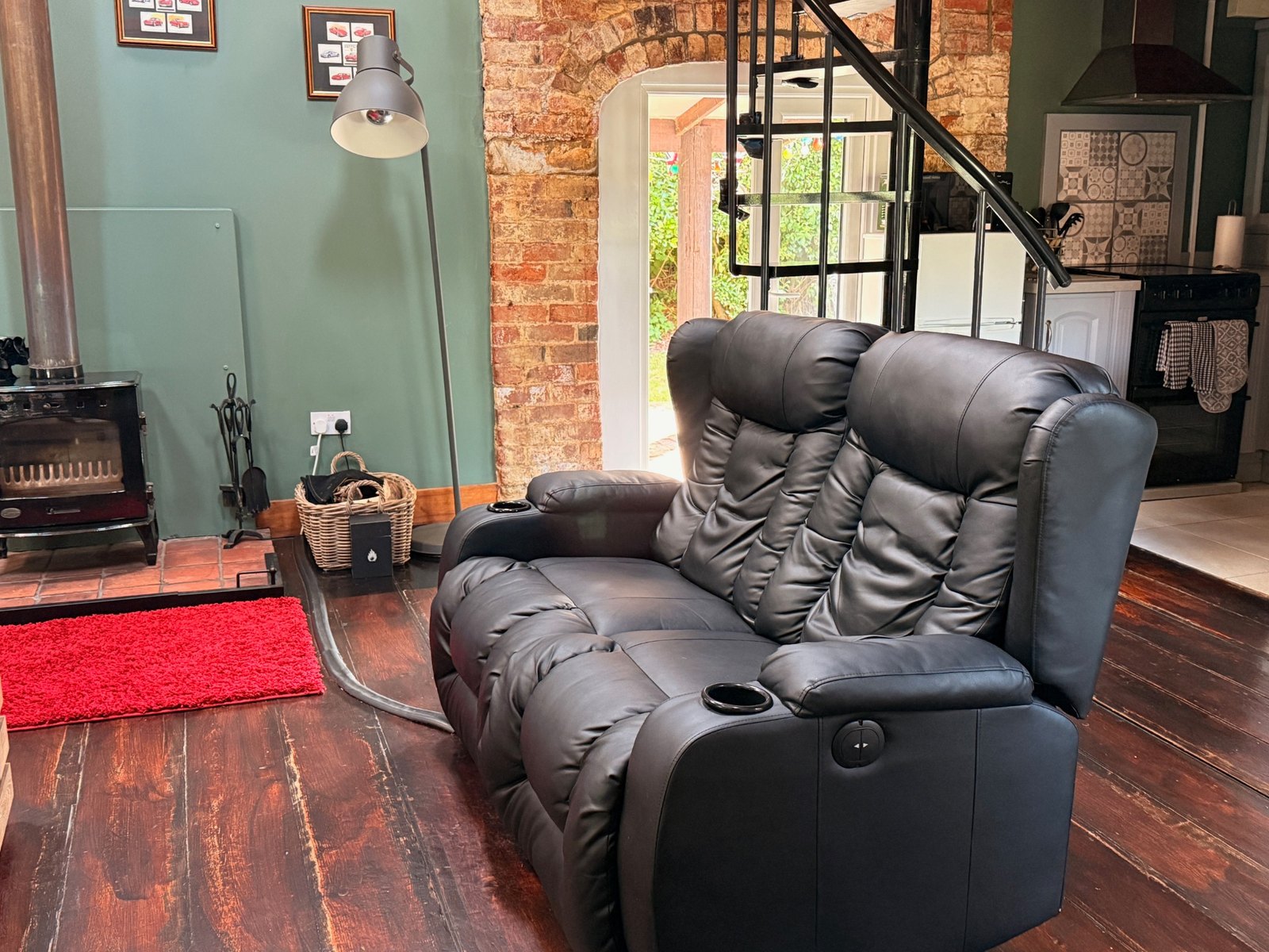 Dual electric recliner in the lounge at The Barn